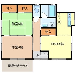 金子方貸家の物件間取画像